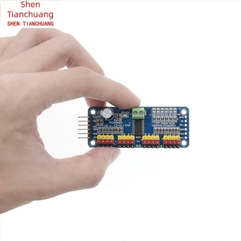 Placă driver PWM servo PCA9685 de 16 canale, compatibilă Arduino, I2C