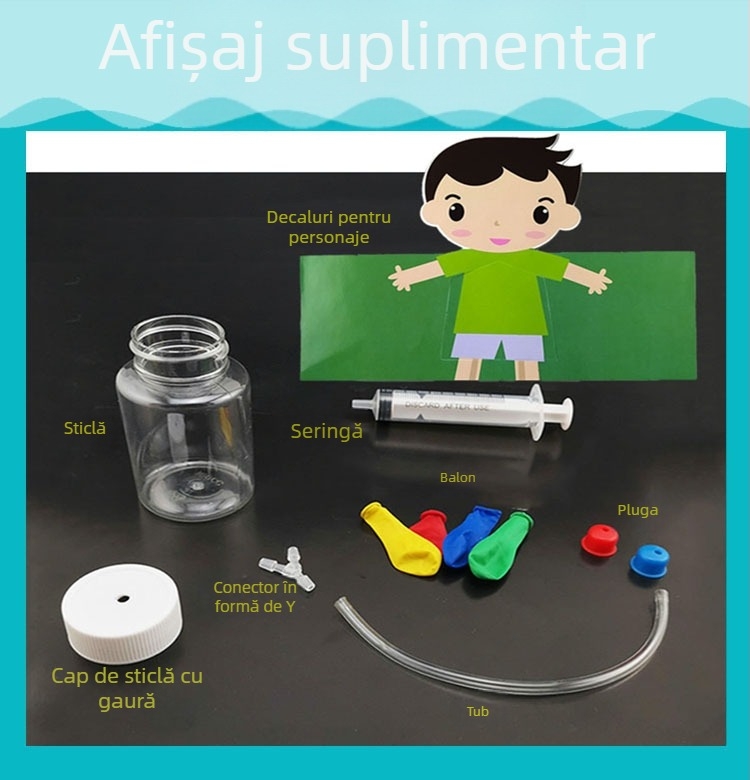 Model educațional din plastic pentru simularea respirației, biologie/chimie, asamblare DIY, pentru copii 7–14 ani, Honeycomb Maze