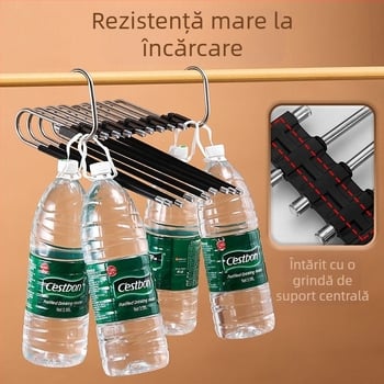 Xufeng Suport pentru pantaloni — sistem telescopic pliabil, din oțel inoxidabil și ABS, anti-derapant, 50 bucăți pe cutie