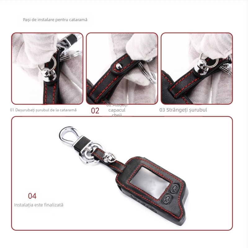 Carcasă de chei din piele cu cataramă pentru Tomahawk TW9030 – Piele naturală; Model TW9030; Domeniu de utilizare TW9030; Greutate 30 g; Protejează și decorează cheile