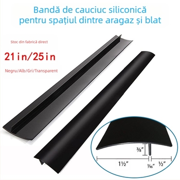Bandă de silicon pentru sigilarea spațiului dintre aragaz și blat, anti-murdărire și protecție la praf, brand Zhongeng Rubber and Plastic