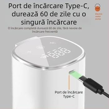 Pompă de apă pentru butoi cu ecran tactil, model H4, corp ABS, 5V, 4W