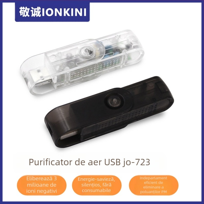 Jingcheng Purificator de aer USB portabil cu ioni negativi – elimină fumul, ceața și praful PM2.5