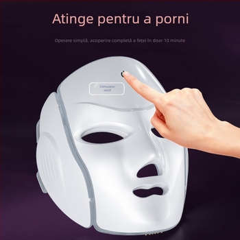 Mască facială cu gât, frumusețe foton, masaj pentru ochi, rejuvenare și luminozare a pielii; reîncărcabilă; pentru uz casnic sau profesional