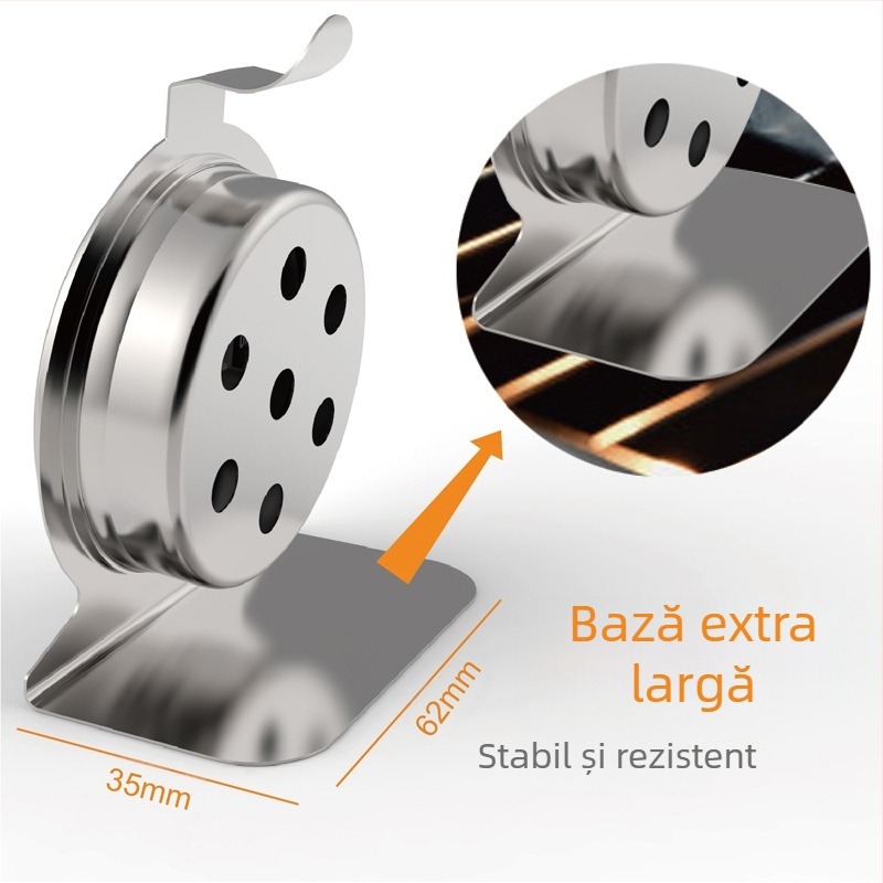 Termometru de cuptor din oțel inoxidabil, 50–300°C, independent pentru cuptor și grătar