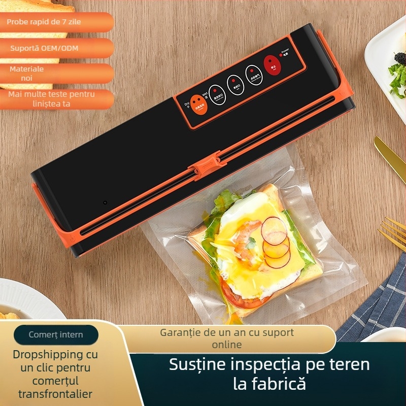 Mașină de vidat VGISAN/Huiqishang – pentru ceai și alimente, funcție sigilare, grosime peliculă 15–40 silk, control temperatură sub 100°C