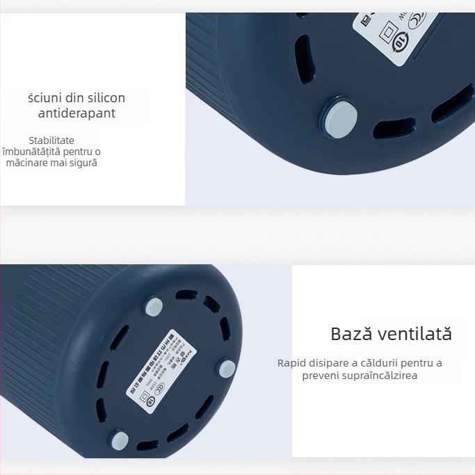 Melină portabilă multifuncțională pentru uz casnic, corp și cupă din oțel inoxidabil, capacitate sub 1 L, 2 lame, viteză 10000–19999 rpm, tensiune 111–240 V, complet automată, stil retro