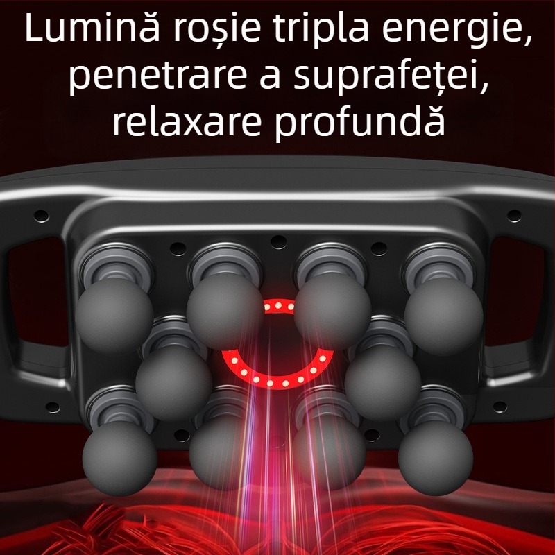 Masaj fascia gun pentru întreg corpul cu ecran LCD, motor cu peri, baterie încorporată 1200–2000 mAh, 6+ capete, zgomot sub 36 dB