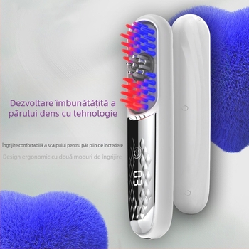 Pieptene electric pentru scalp medicat, terapie cu lumină pentru îngrijire păr, model HF188
