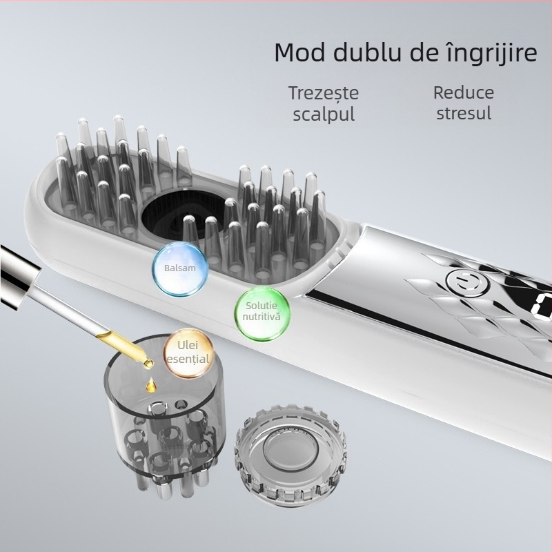 Pieptene electric pentru scalp medicat, terapie cu lumină pentru îngrijire păr, model HF188