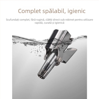 Trimmer manual pentru păr nazal – oțel inoxidabil, lavabil pentru întregul corp, fără baterie, aparat de ras și trimmer pentru nas