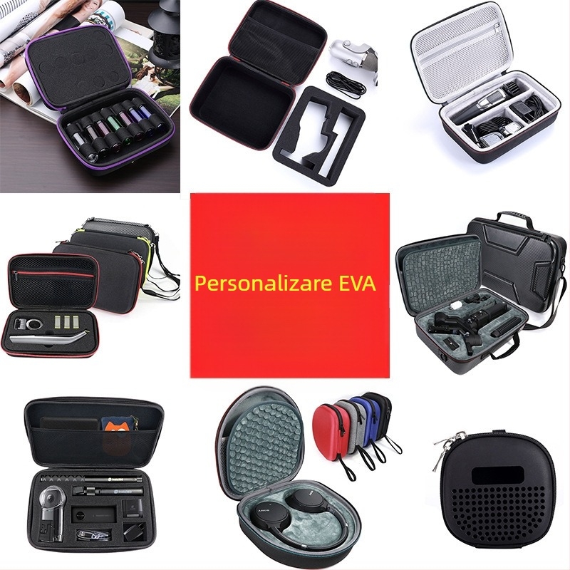 Geantă de depozitare pentru accesorii digitale, cutie EVA antișoc, organizator portabil cu ambalaj cadou, carcasă din material compozit, personalizabil
