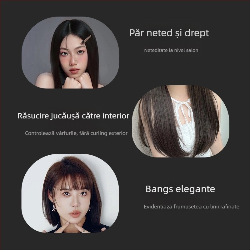 Ustensilă fără fir pentru îndreptare și ondulare a părului, cu strat titan-turmalin, diametru încălzire 16–20 mm, putere 25 W, tensiune 3,7 V, utilizare duală