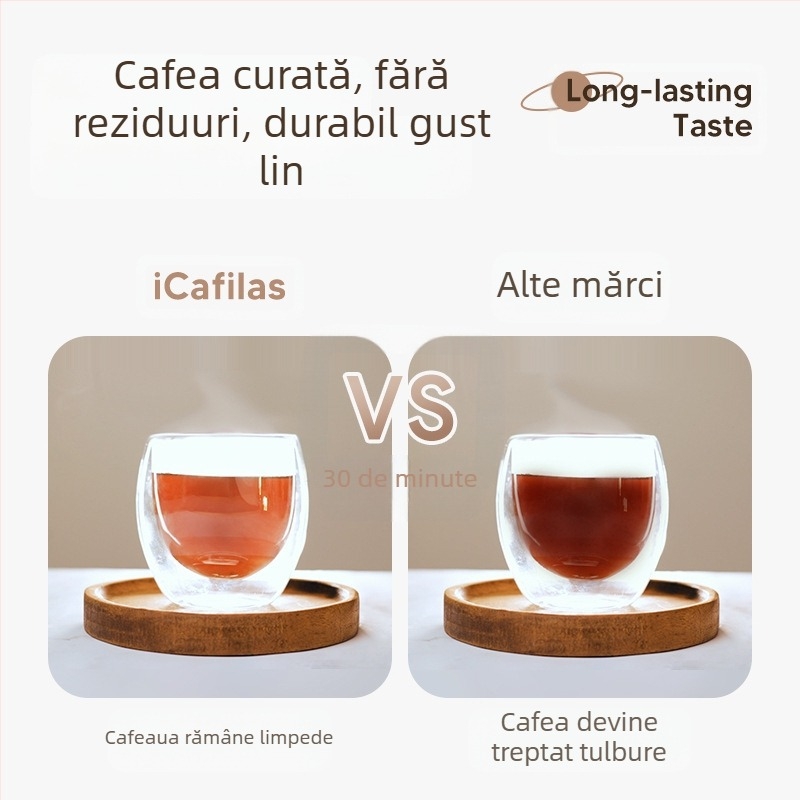 Cafetieră French press din oțel inoxidabil 304, izolație în vid, portabilă, cu logo imprimat, etichetare privată disponibilă