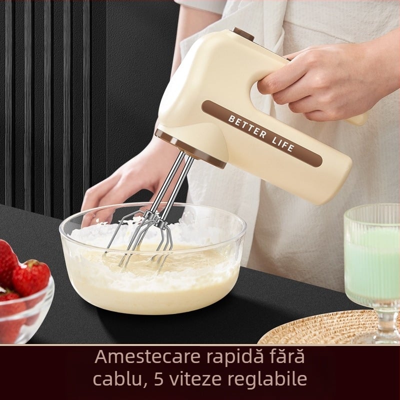 De Platinum Batator de ouă fără fir, cu 5 trepte, mâner de mână, 150W, max. 36V