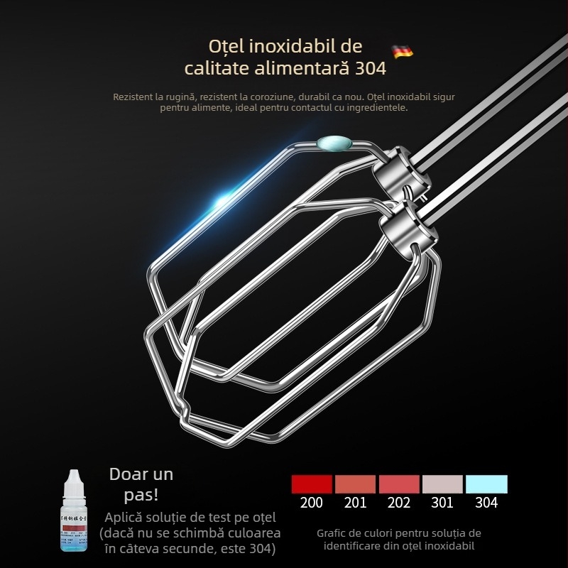 De Platinum Batator de ouă fără fir, cu 5 trepte, mâner de mână, 150W, max. 36V