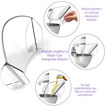 Protector pentru stropi al mixerului KitchenAid - Material PC, Model 01, Montaj