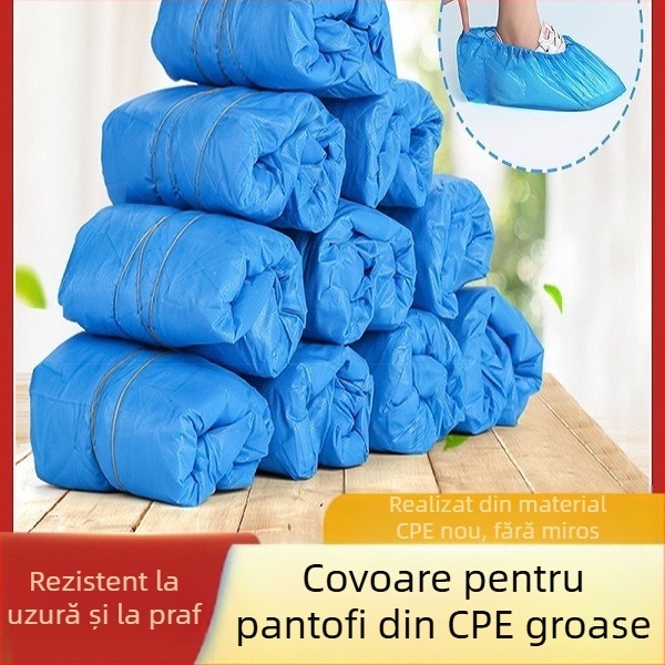Coveruri de pantofi de unică folosință, îngroșate, anti-derapante, din PE impermeabile, 80 bucăți pe pachet