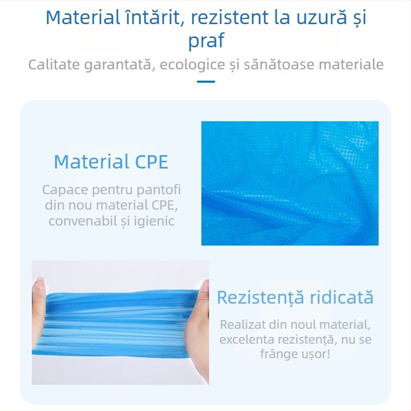 Coveruri de pantofi de unică folosință, îngroșate, anti-derapante, din PE impermeabile, 80 bucăți pe pachet