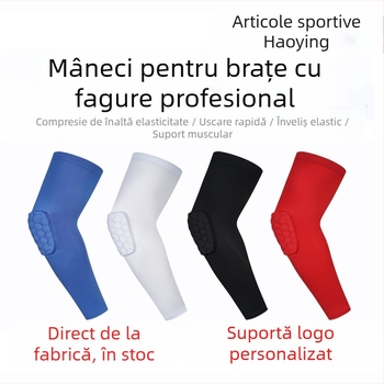 Protecții pentru coate din Spandex, cu model faguri, pentru fotbal și baschet; potrivite pentru alergare, ciclism, tenis și alte jocuri cu mingea