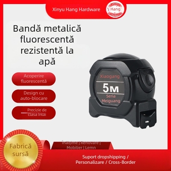 Bandă metrică impermeabilă, fluorescentă, cu tehnologie avansată, corp lărgit și gros, rezistentă la uzură
