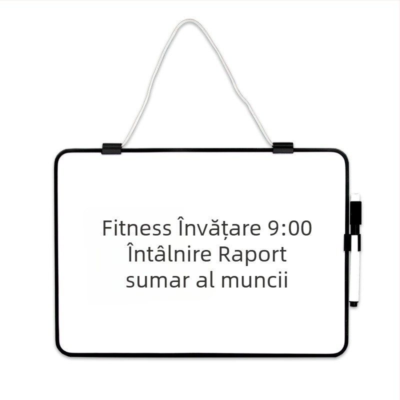 Tablă albă dublă fațetă din plastic, ștearsă, suprafață de scriere ne-magnetică, ajutor didactic personalizat pentru copii și elevi