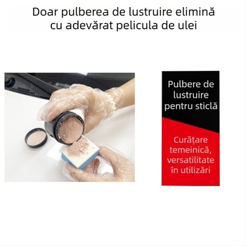 Sanliro Pulbere pentru lustruirea geamului auto – bază oxid de ceriu pentru îndepărtarea peliculei uleioase, îndepărtează petele de apă, durată de viață 3 ani, standard de calitate Q/GZHY 003-2025