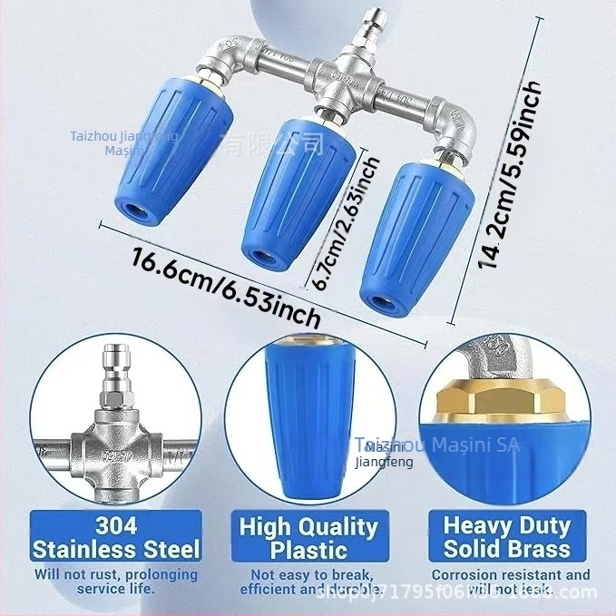 Pistol de apă cu presiune înaltă, duză rotativă cu turbină, cupru pur, Carpenter Peak