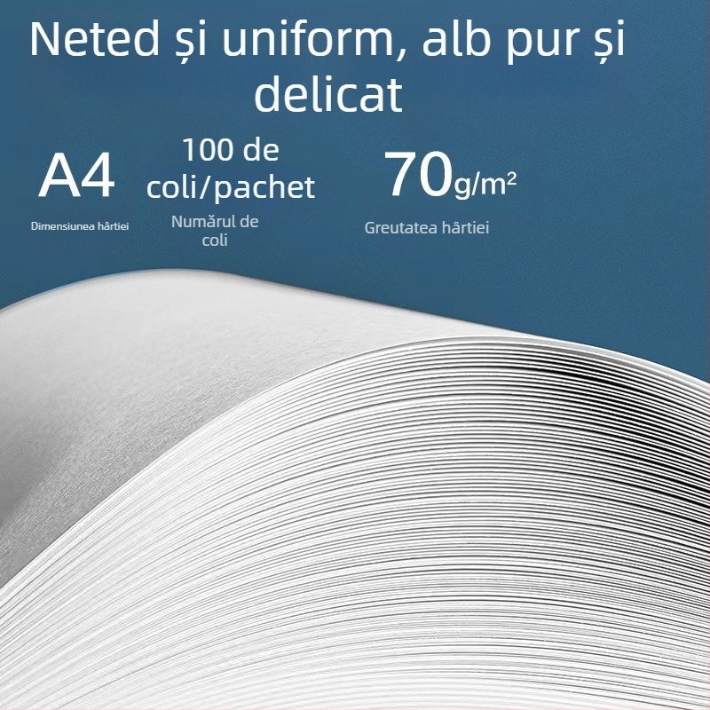 Hârtie de copiat Deli ZQ1001, 70 g/m², 100 foi pe pachet, compatibil cu imprimantă laser