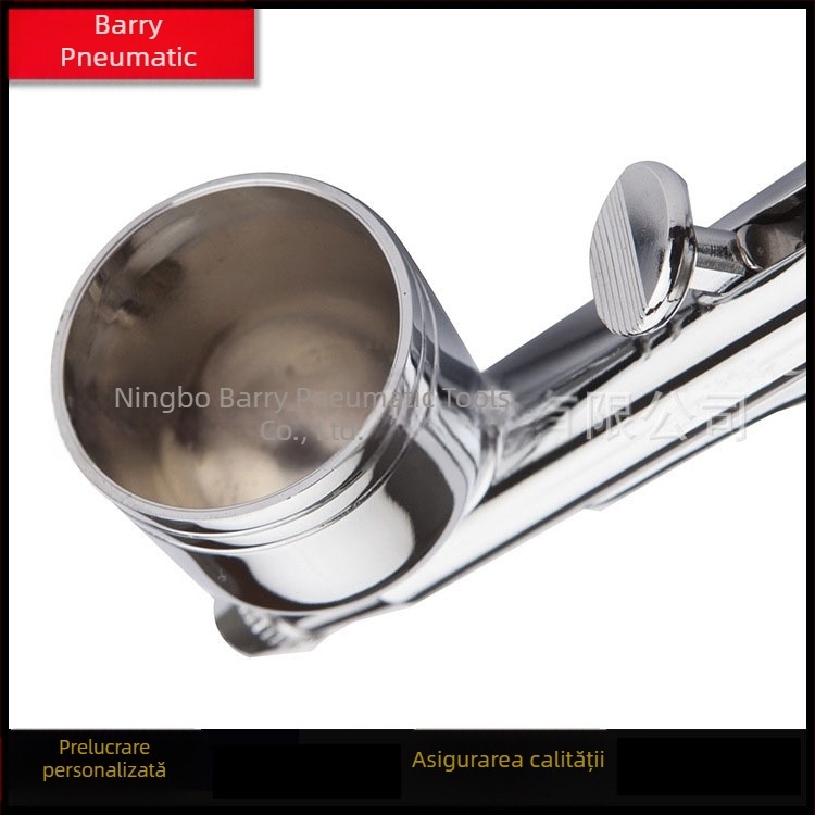 Bachri Spray Pen Set: pistolă de pulverizare cu alimentare gravitațională, vas 7 cm³, duză 0,3 mm, presiune 50 PSI