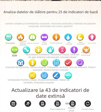 KAISO cantar corporal inteligent cu Bluetooth și aplicație, cântar electronic reîncărcabil pentru uz casnic, măsoară greutatea, grăsimea corporală, caloriile și umiditatea, până la 180 kg