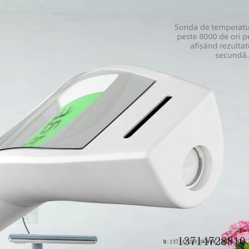 Termometru infraroșu pentru frunte, măsurare în 1 secundă, potrivit pentru copii și adulți, interval 32–42,5°C, conectivitate cu aplicație