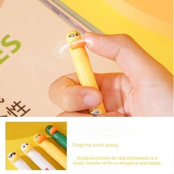 Pix cu cerneală pe bază de apă – seria Magic Duck, corp din plastic, neșters, vârf: alte materiale, model cu rață