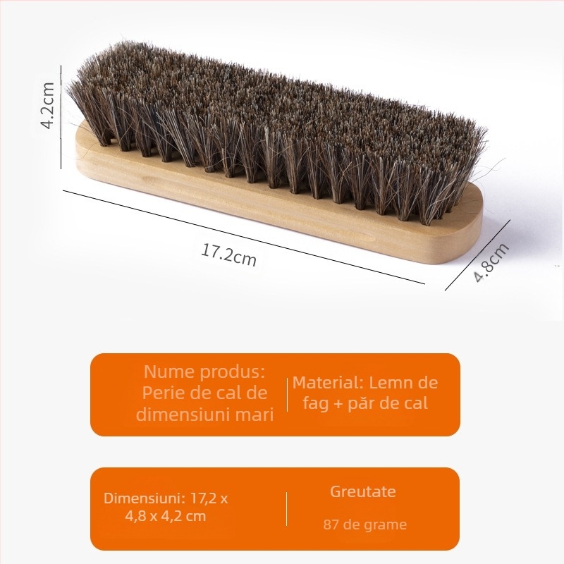 Perie de pantofi – păr de cal, îngrijire și decontaminare, ambalaj 240, stil nou chinezesc