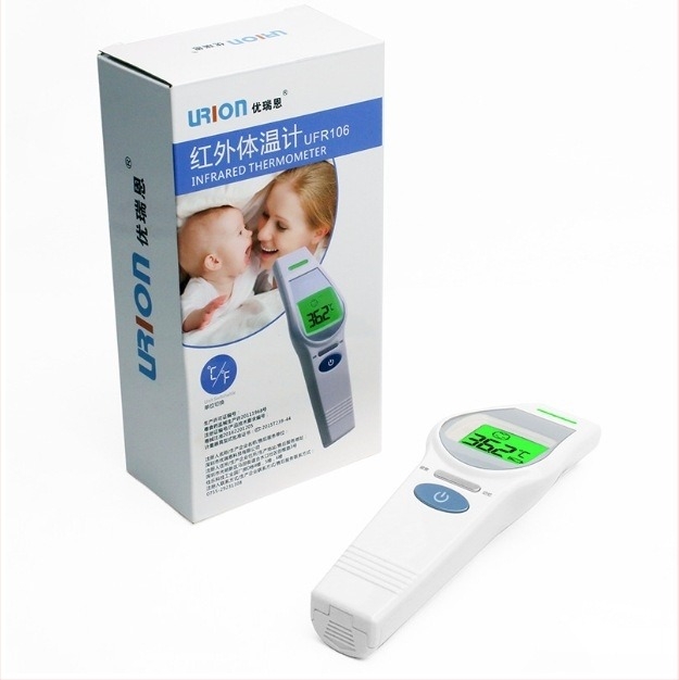 Termometru digital fara contact pentru frunte, model UFR106, oprire automată, conversie ℃/°F, 20 memorii