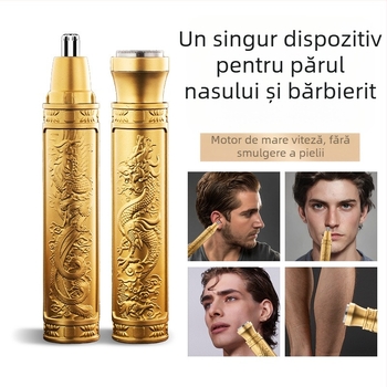 Trimer pentru nas - încărcabil, compact, cap tăiere detașabil lavabil, baterie încorporată 300–500 mAh, autonomie peste 30 de zile