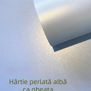Carton perlă pentru imprimare cu cerneală, 250 g, grosime 80 μm, luciu 80, finețe 50, clasa A