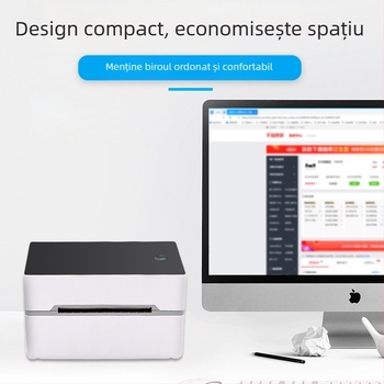 Komi TDL402 imprimantă termică pentru etichete de comenzi, interfață USB, hârtie termică, lățime de imprimare 40-80 mm, greutate 0,52 kg, compatibilă cu mai multe aplicații de imprimare