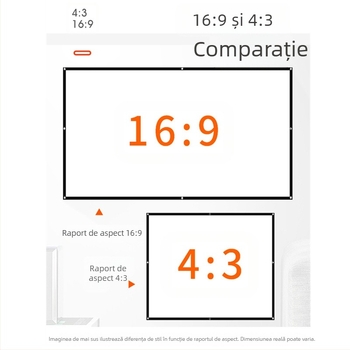Ecran de proiecție portabil, pliabil pentru birou și exterior, raport 16:9/4:3, MICMOTO/Mi Xi Magic Throw