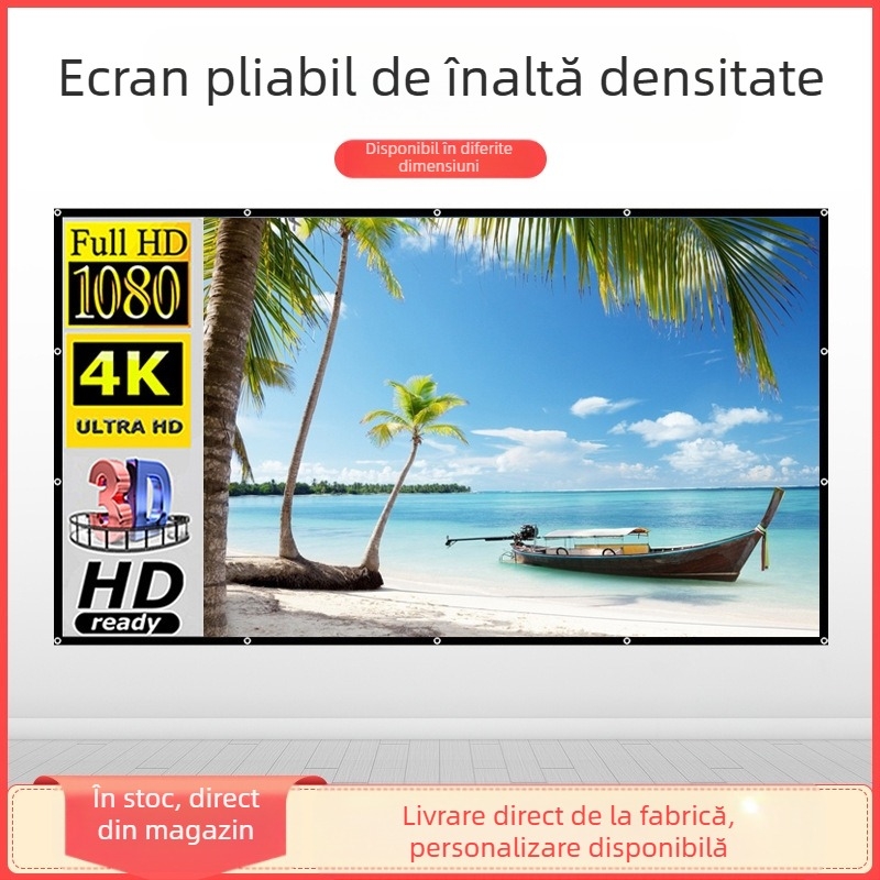 Ecran de proiecție portabil, pliabil pentru birou și exterior, raport 16:9/4:3, MICMOTO/Mi Xi Magic Throw