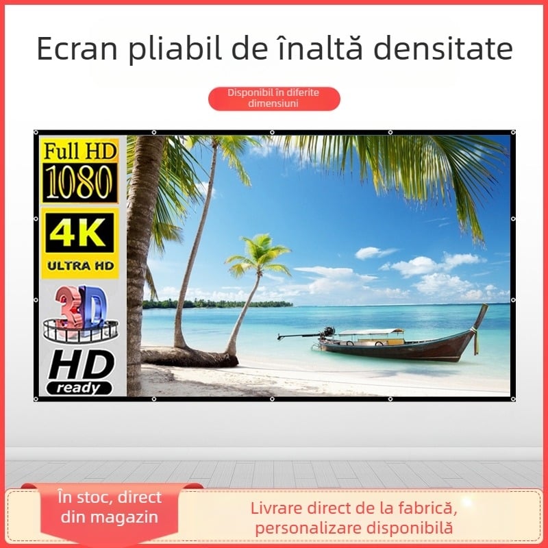 Ecran de proiecție portabil, pliabil pentru birou și exterior, raport 16:9/4:3, MICMOTO/Mi Xi Magic Throw