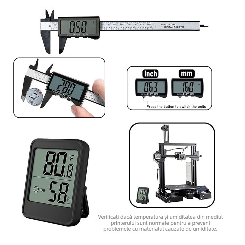 Set unelte pentru imprimanta 3D - accesorii din plastic pentru imprimante 3D