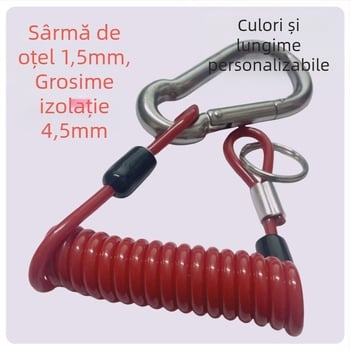 Șnur de siguranță pentru catarama RV despărțitoare; material: TPU cu elasticitate înaltă; tip: șnur de siguranță; aplicație: catarama RV despărțitoare