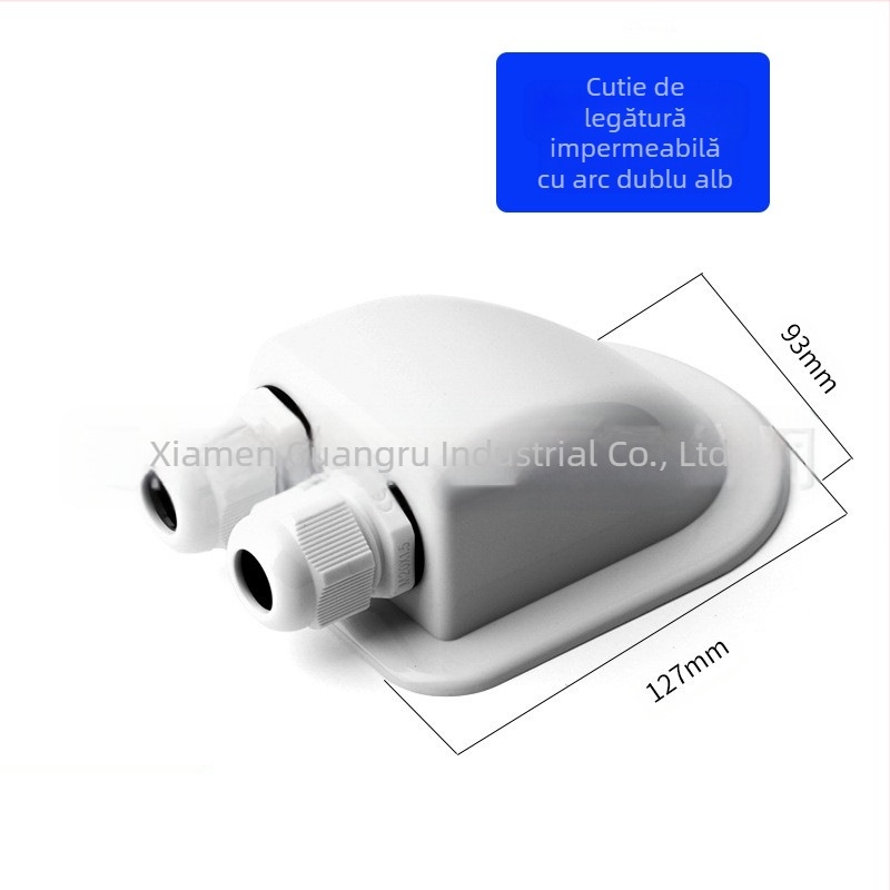 Cutie de conexiuni impermeabilă pentru RV, fără găuri, cu două găuri, ABS, turnare prin injecție, model ING-ABS-CEB/2W