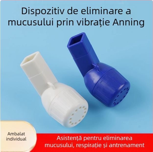Antrenor de respirație - de tip B, auxiliar pentru eliminarea flegmei, ușor, reutilizabil, rezistent la temperaturi înalte, material macromolecular