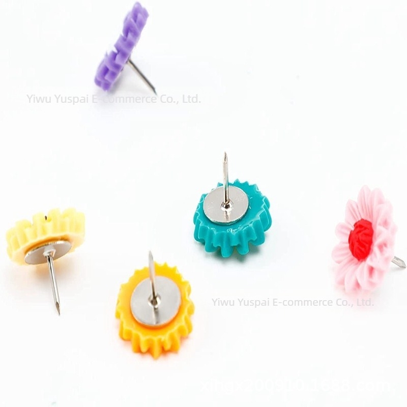 Pushpin decorativ cu formă de floarea-soarelui, Usipai, din plastic