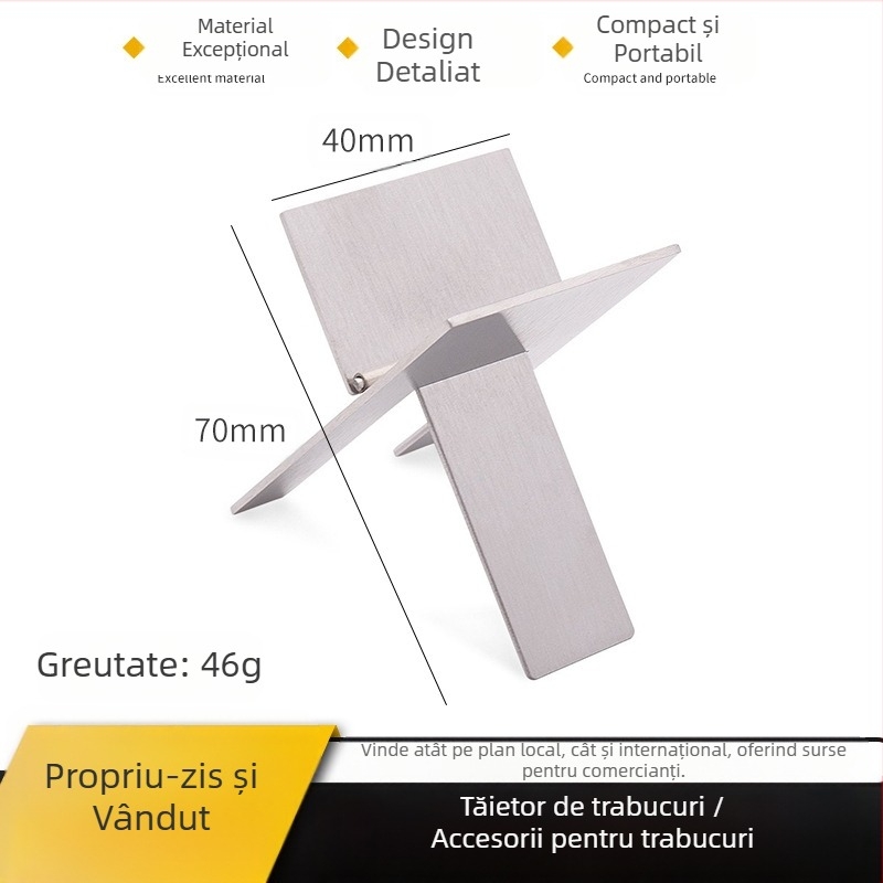 Suport pentru țigări din oțel inoxidabil, pliabil, design simplu și portabil