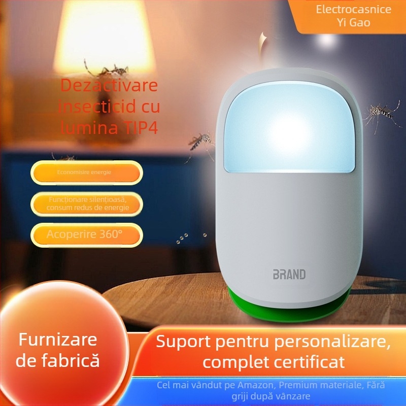 Lampă lipicioasă pentru țânțari, interior, TIP4, LED, Capcană cu undă de lumină, 21–30 m², Rotire 0–90°