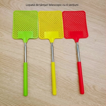 Ciocan pentru muște telescopic cu mâner lung, din plastic, manual