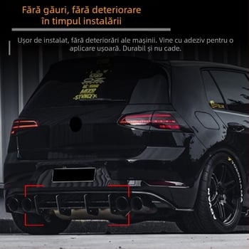 Spoiler spate pentru VW Golf Mk7.5R (2017–2019), ABS, montaj la marginea din spate, model: rear air knife, AMP-Z